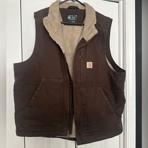 Carhartt Sherpa Lined Loose Fit Men’s Vest Size Large